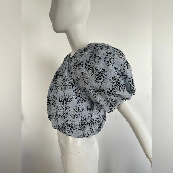 English Factory Floral Print Puff Sleeve Peplum Top Size M Baloon Sleeve… - Picture 3 of 8